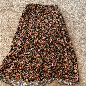 Floral maxi skirt